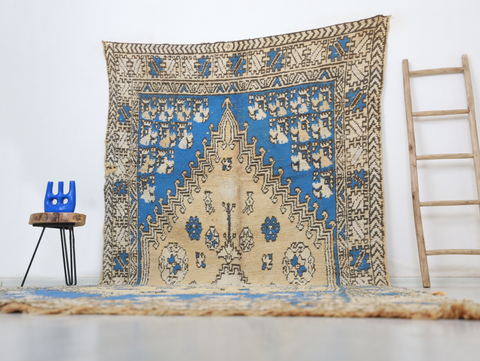 Akziz Vintage Moroccan Rug  6'6" x13'5"