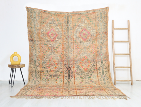 Azenzar Vintage Moroccan Rug  5'8" x9'5"