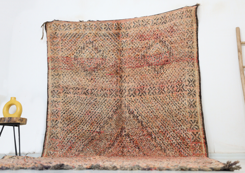 Asmawen  Vintage Moroccan Rug  6'3" x12'5"