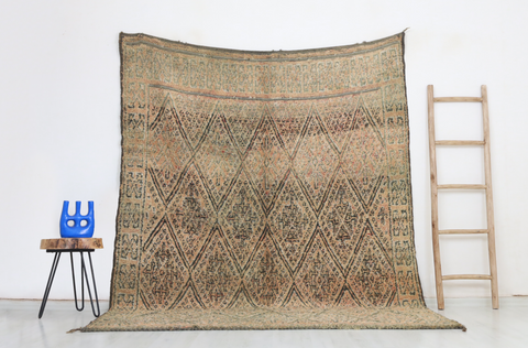 Abarghus Vintage Moroccan Rug  6'8" x8'3"