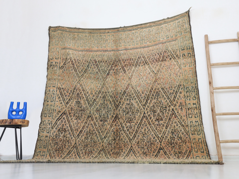 Abarghus Vintage Moroccan Rug  6'8" x8'3"