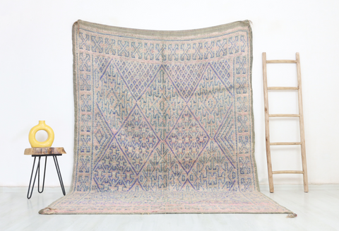 Tawurt Vintage Moroccan Rug  6'6" x9'2"