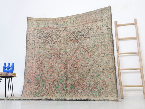 Ider Vintage Moroccan Rug  6'3" x9'2"